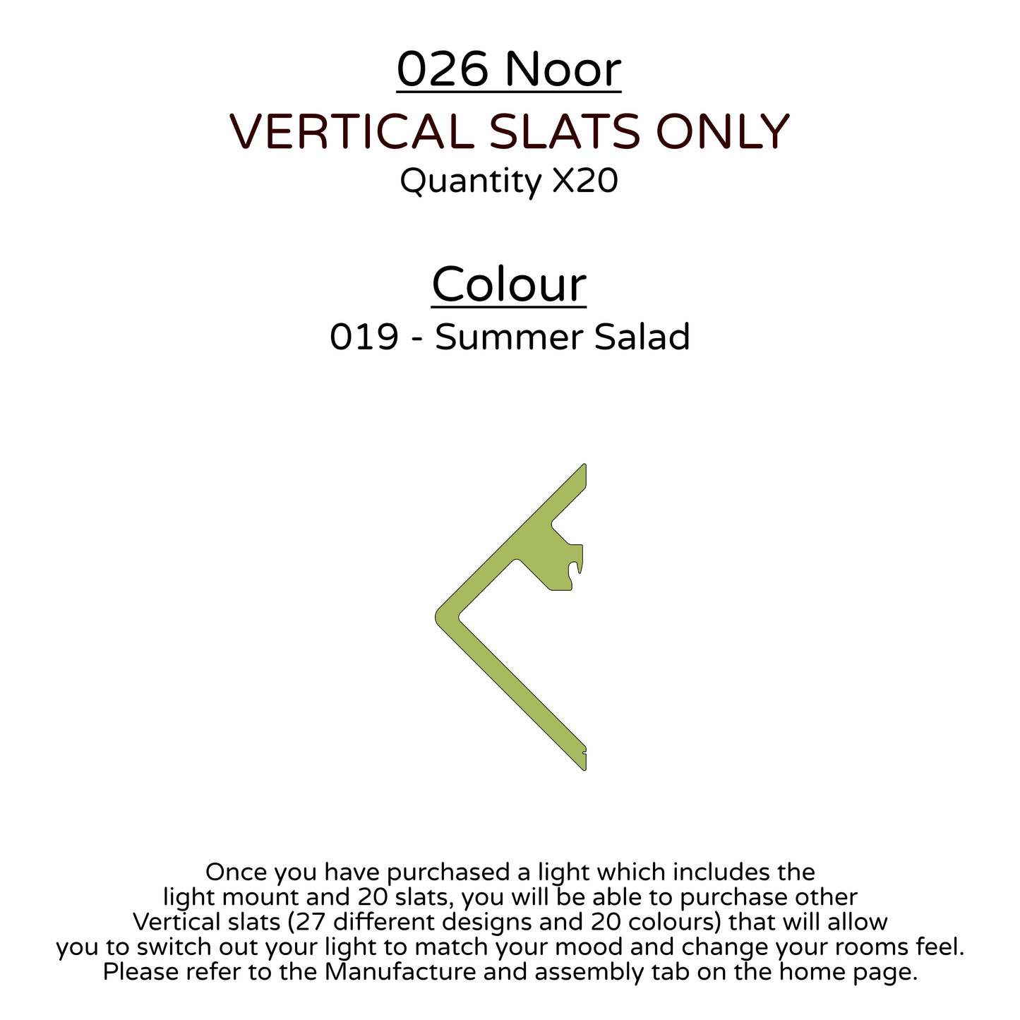 Ceiling Light - Vertical Slats - 026 Noor