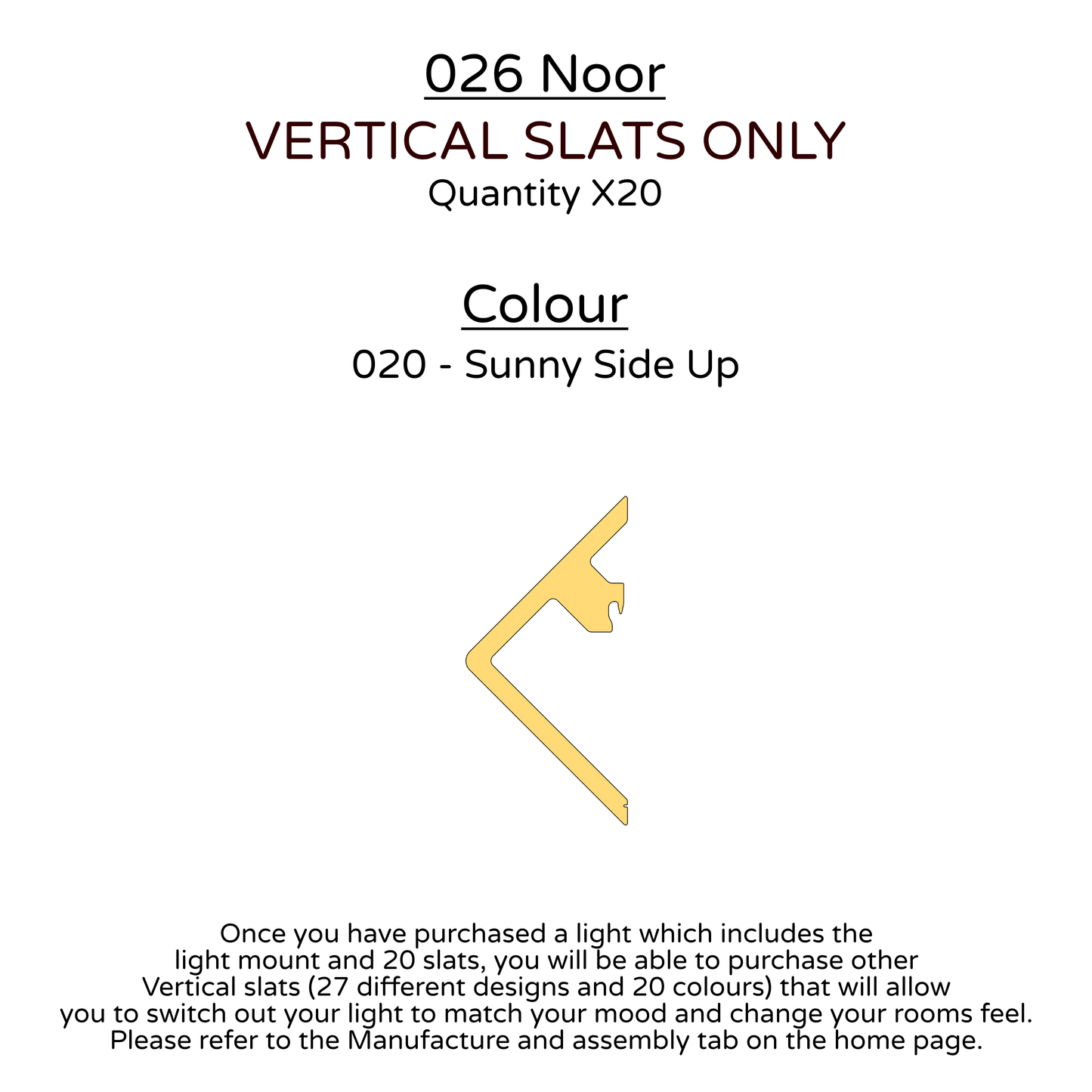 Ceiling Light - Vertical Slats - 026 Noor