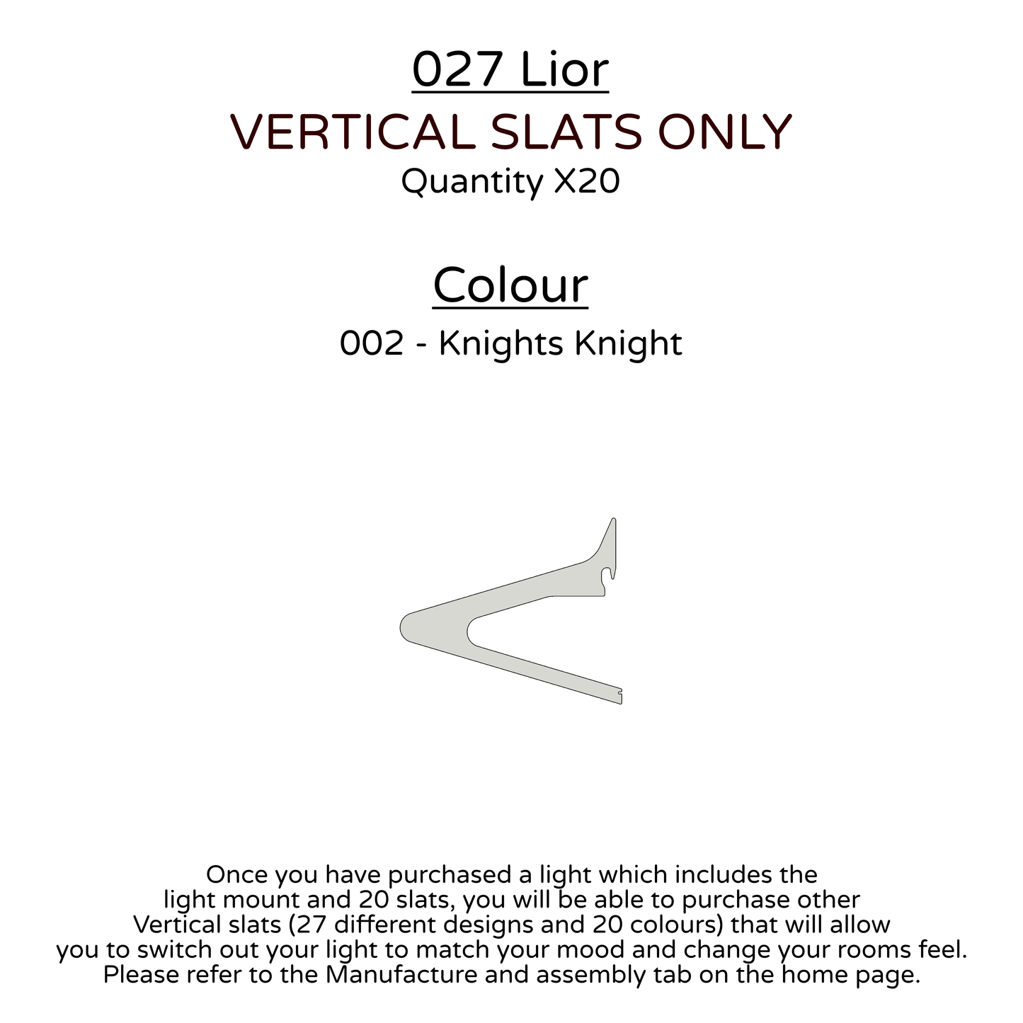 Ceiling Light - Vertical Slats - 027 Lior