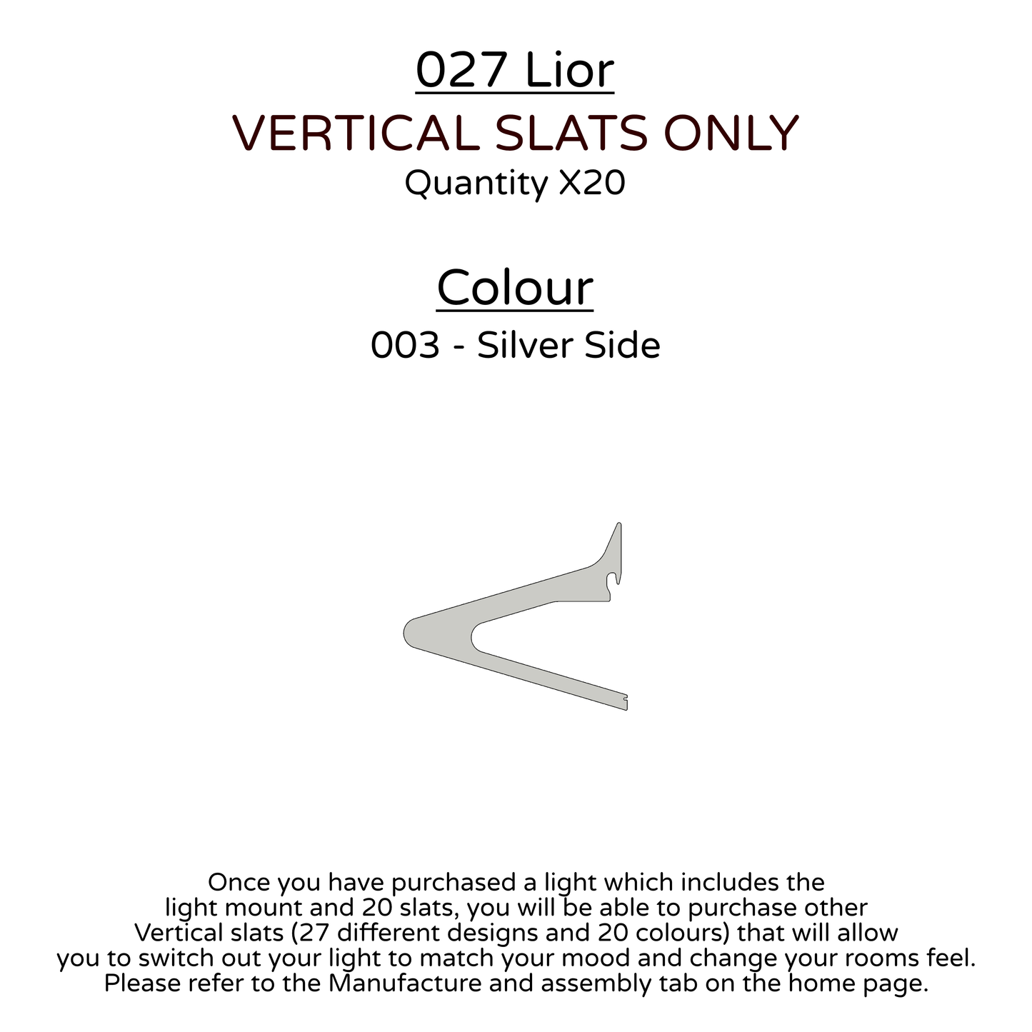 Ceiling Light - Vertical Slats - 027 Lior