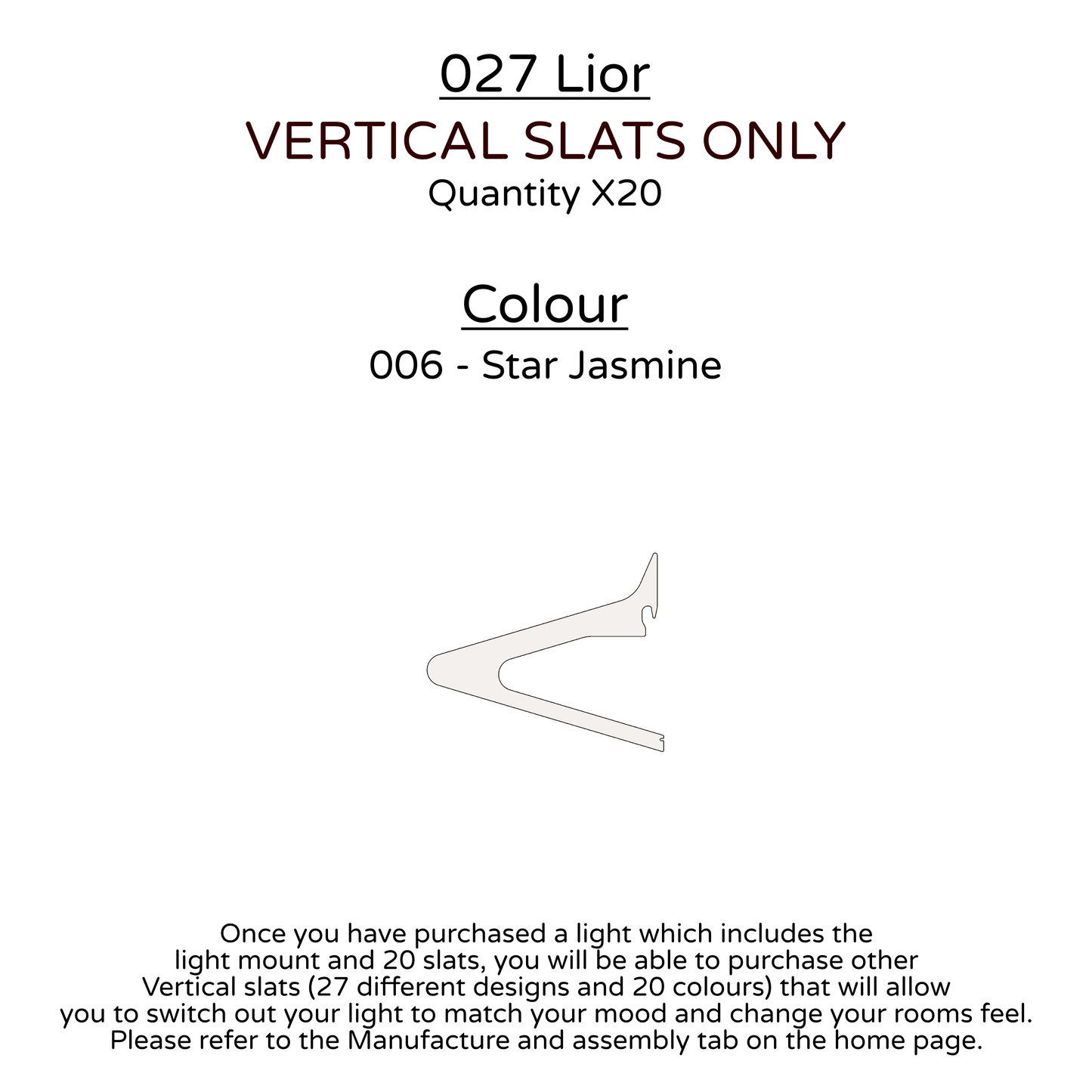 Ceiling Light - Vertical Slats - 027 Lior