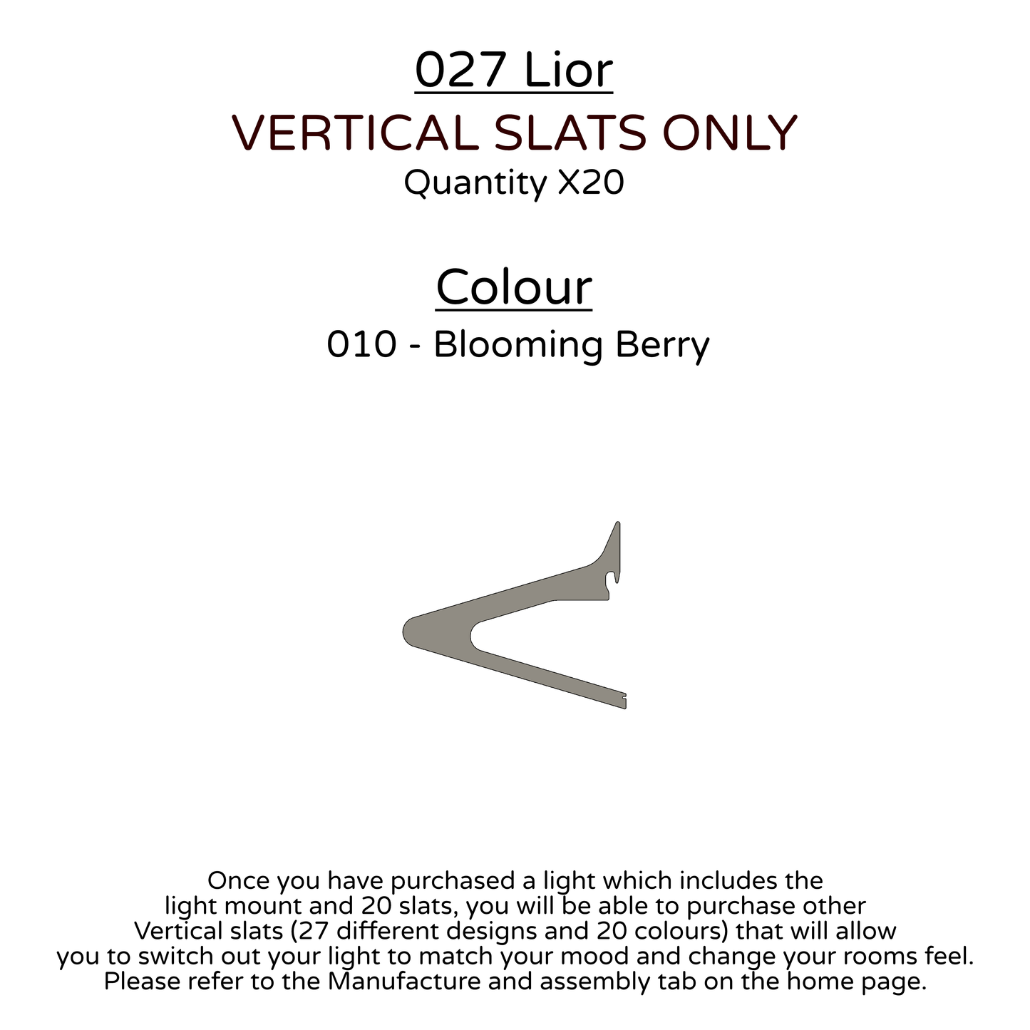 Ceiling Light - Vertical Slats - 027 Lior