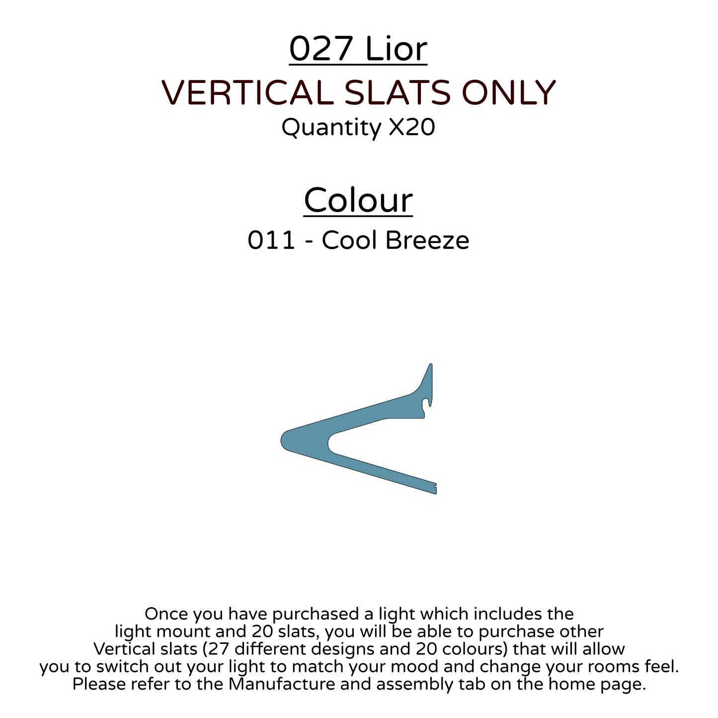 Ceiling Light - Vertical Slats - 027 Lior