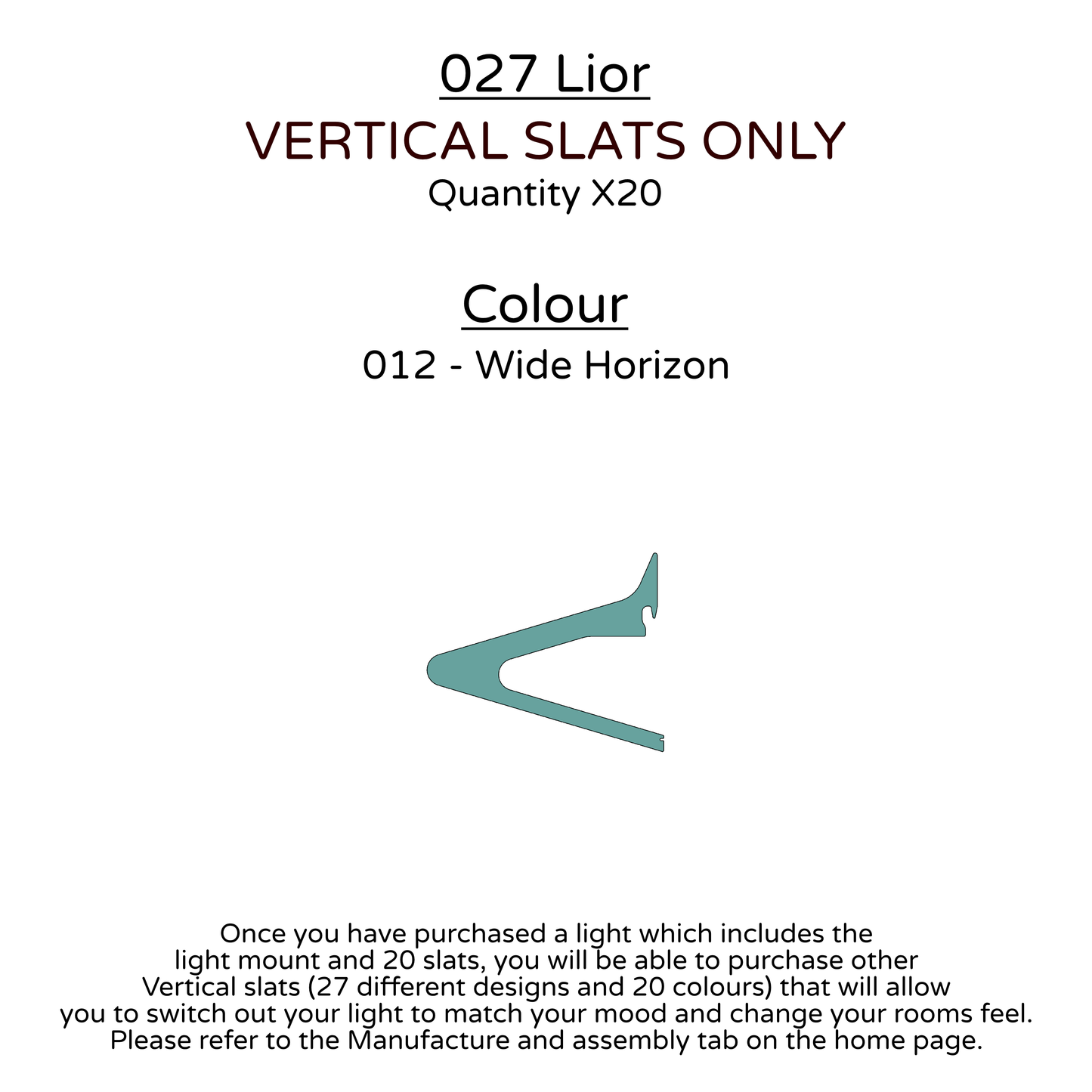 Ceiling Light - Vertical Slats - 027 Lior