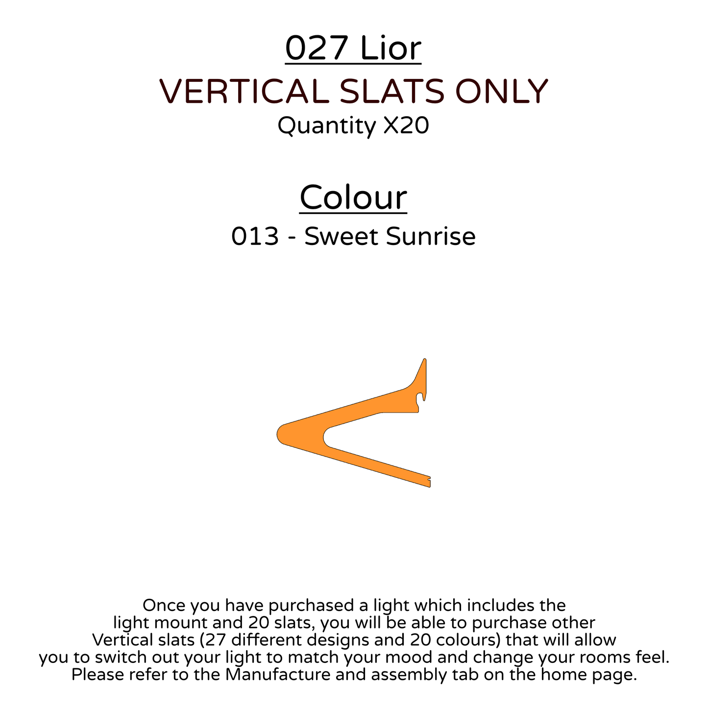 Ceiling Light - Vertical Slats - 027 Lior