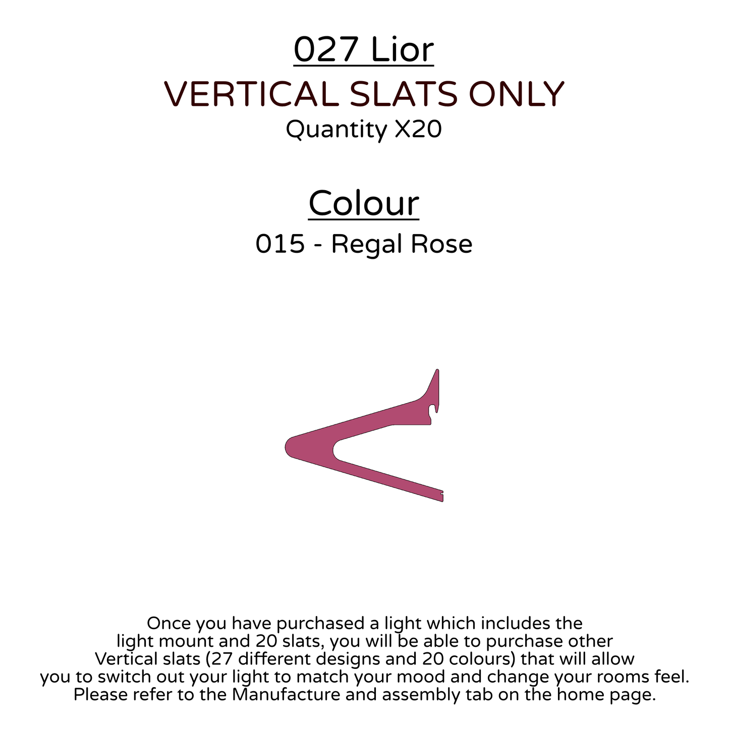 Ceiling Light - Vertical Slats - 027 Lior