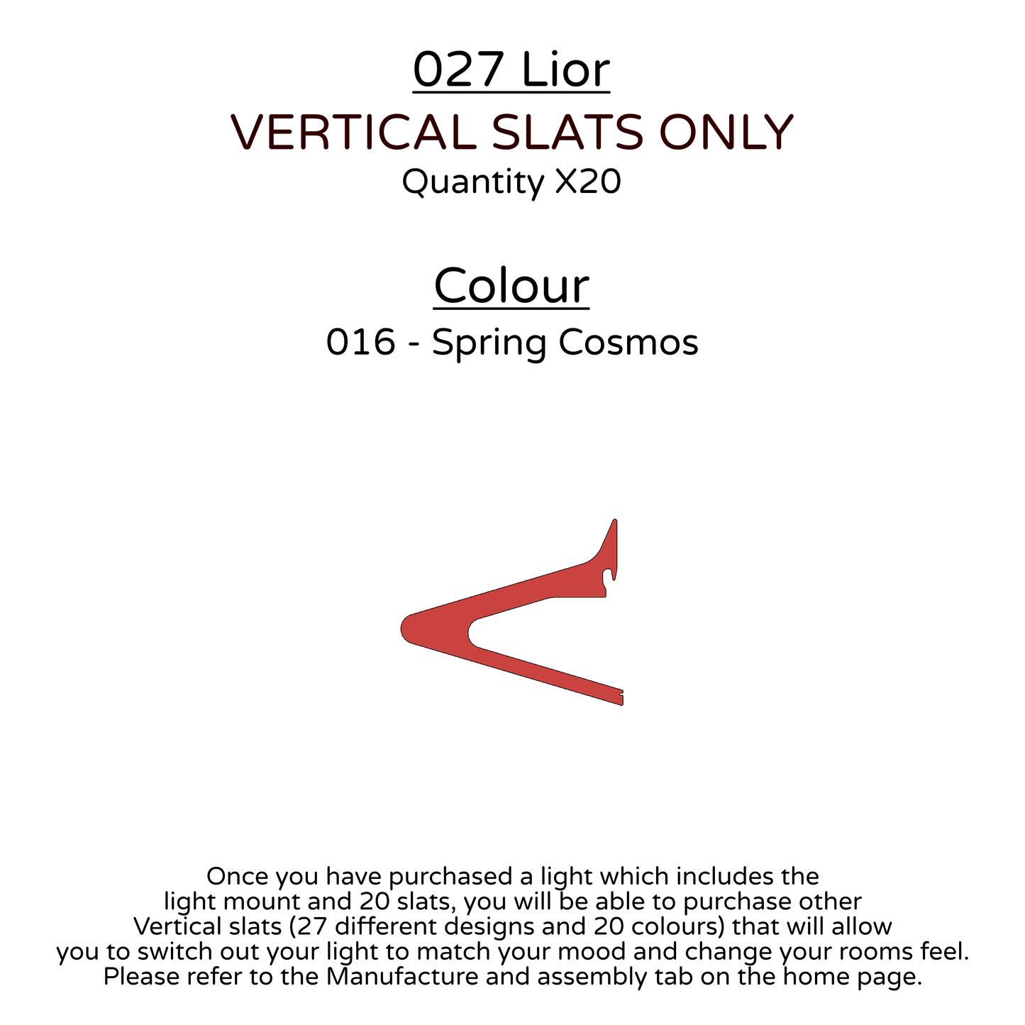 Ceiling Light - Vertical Slats - 027 Lior