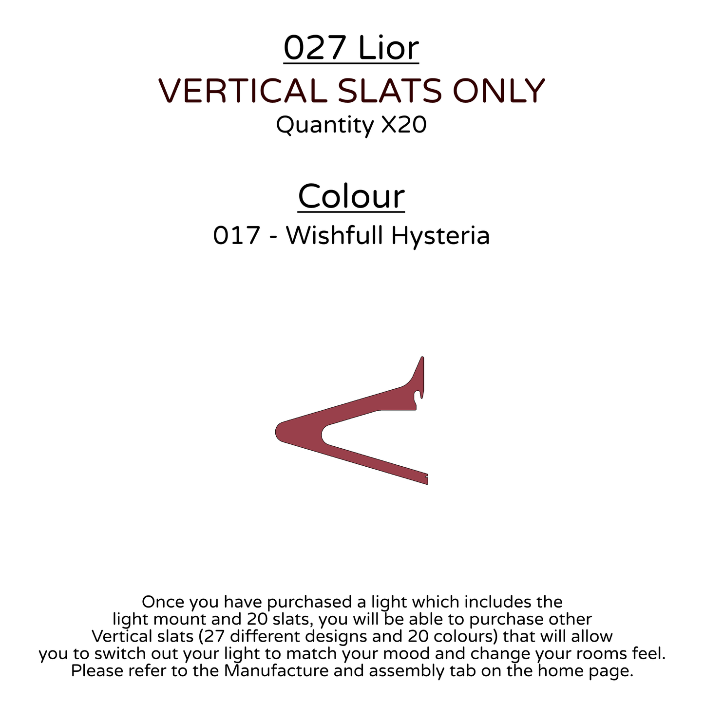 Ceiling Light - Vertical Slats - 027 Lior