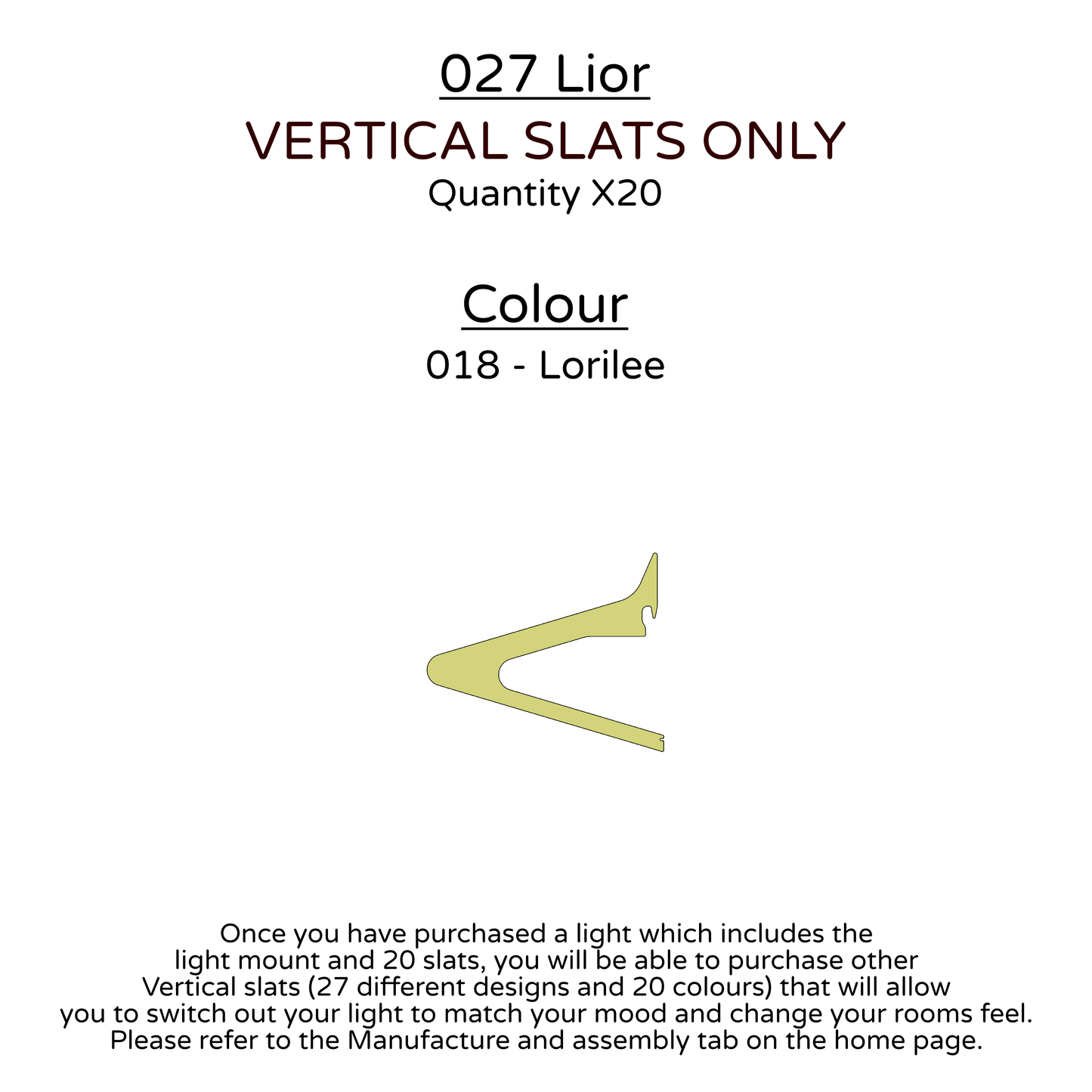 Ceiling Light - Vertical Slats - 027 Lior