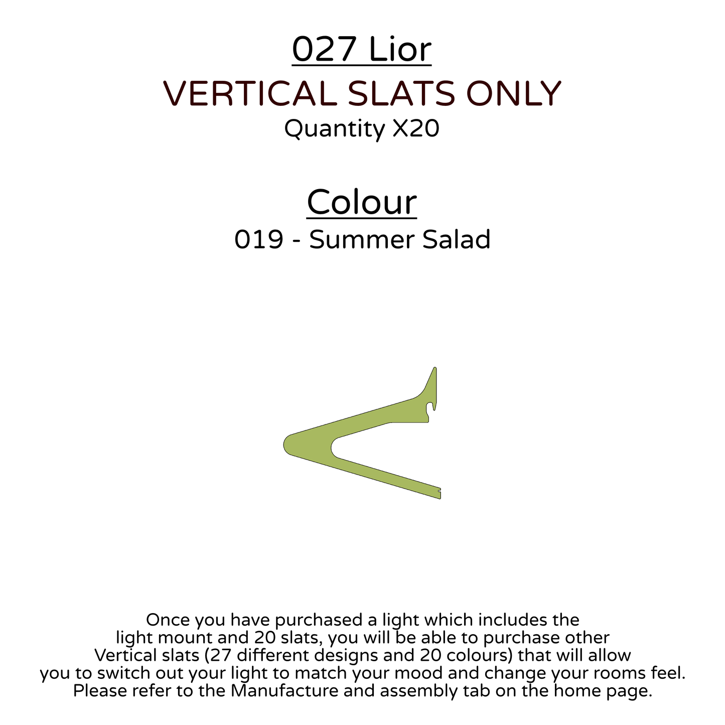 Ceiling Light - Vertical Slats - 027 Lior