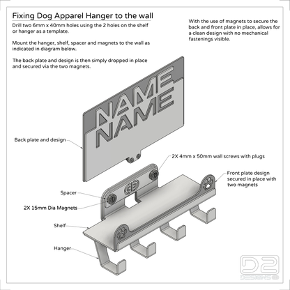 Dog Apparel Hanger - 02 - Personalized - Two Dogs
