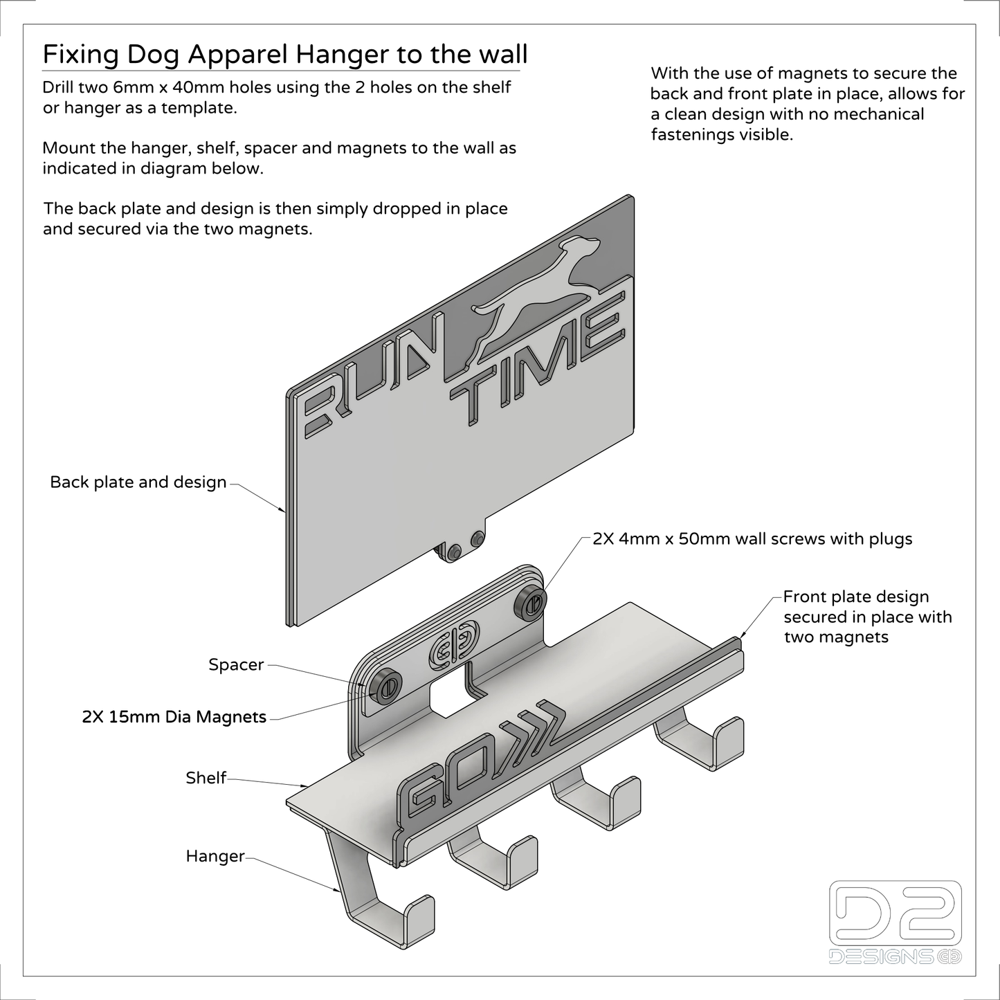 Dog Apparel Hanger - 05 - Run Time