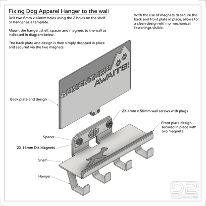 Dog Apparel Hanger - 06 - Adventure awaits!