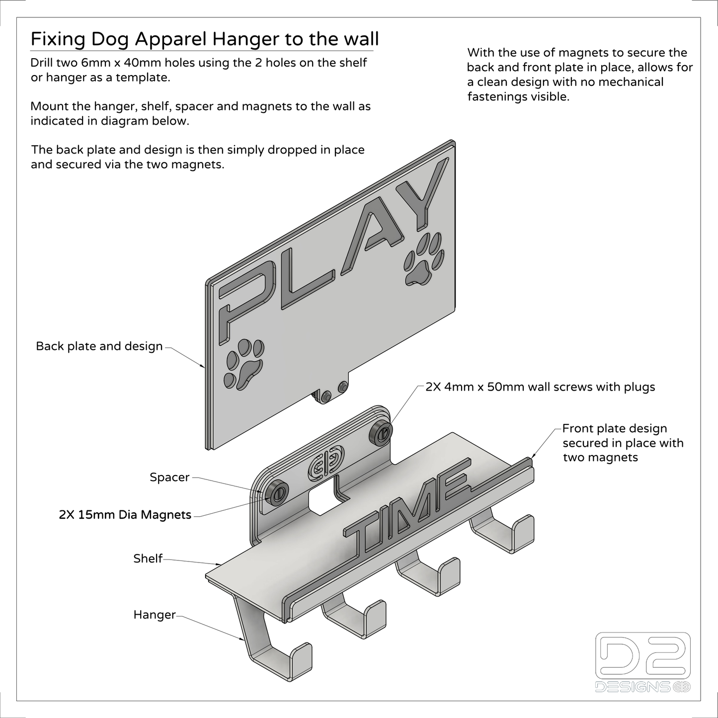 Dog Apparel Hanger - 08 - Play Time