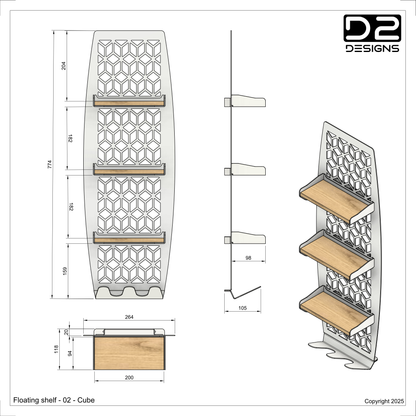 Floating shelf - 02 - Cube
