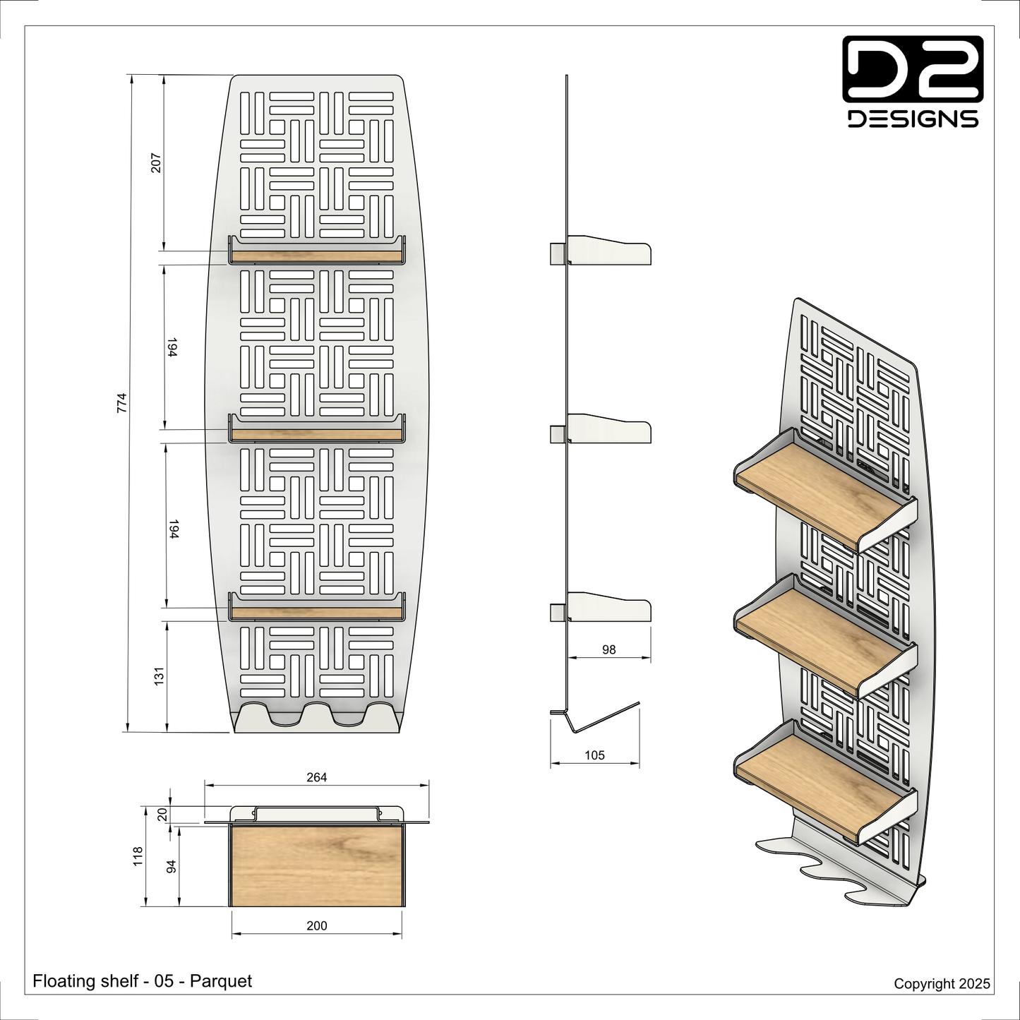Floating shelf - 05 - Parquet