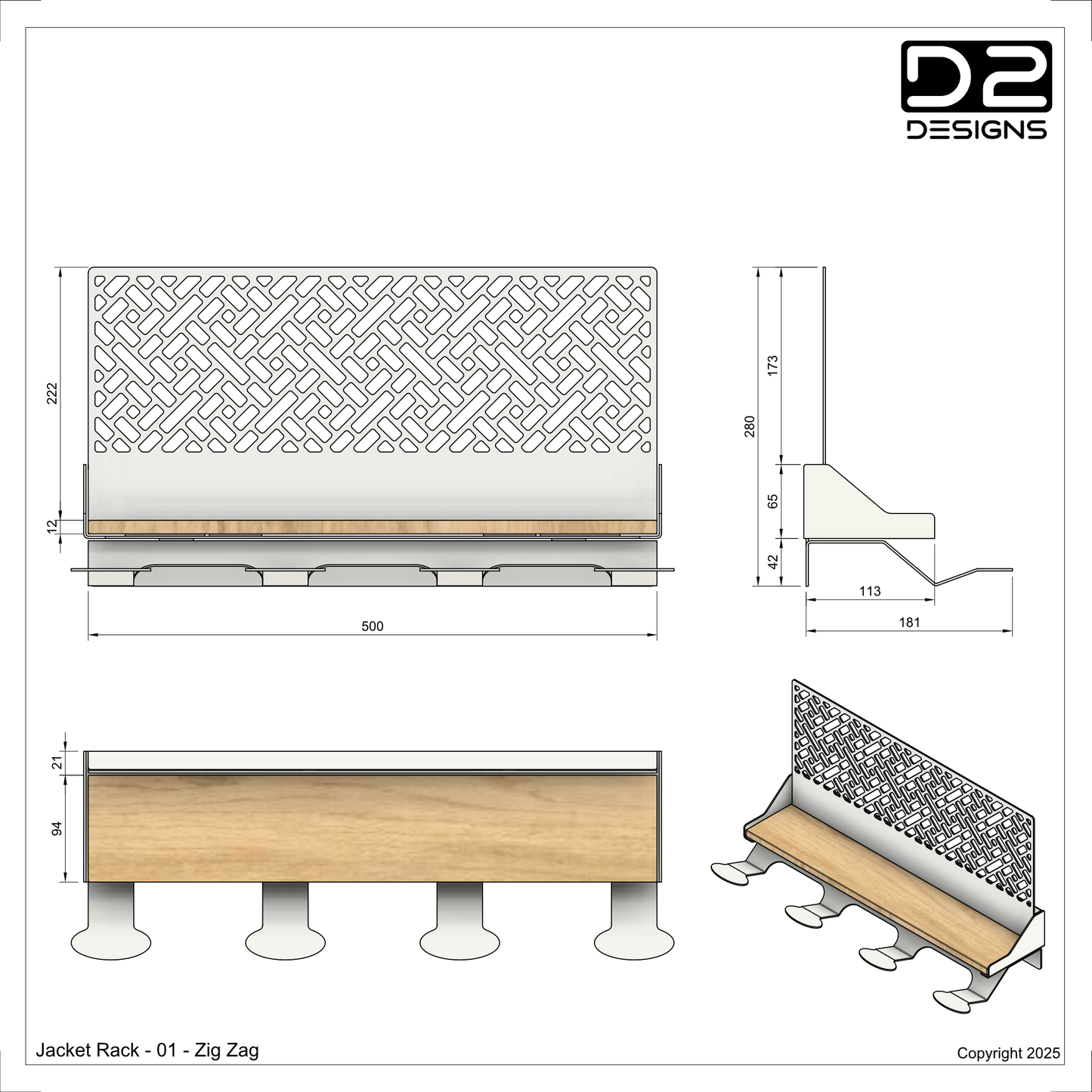 Jacket Rack - 01 - Zig Zag