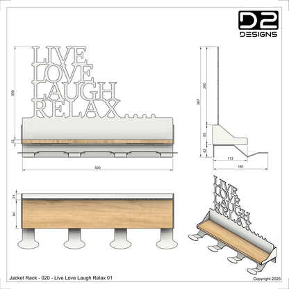Jacket Rack - 020 - Live Love Laugh Relax 01