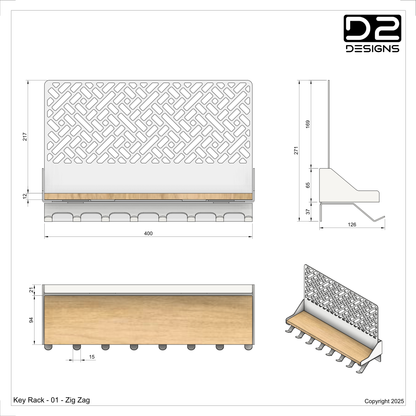 Key Rack - 01 - Zig Zag