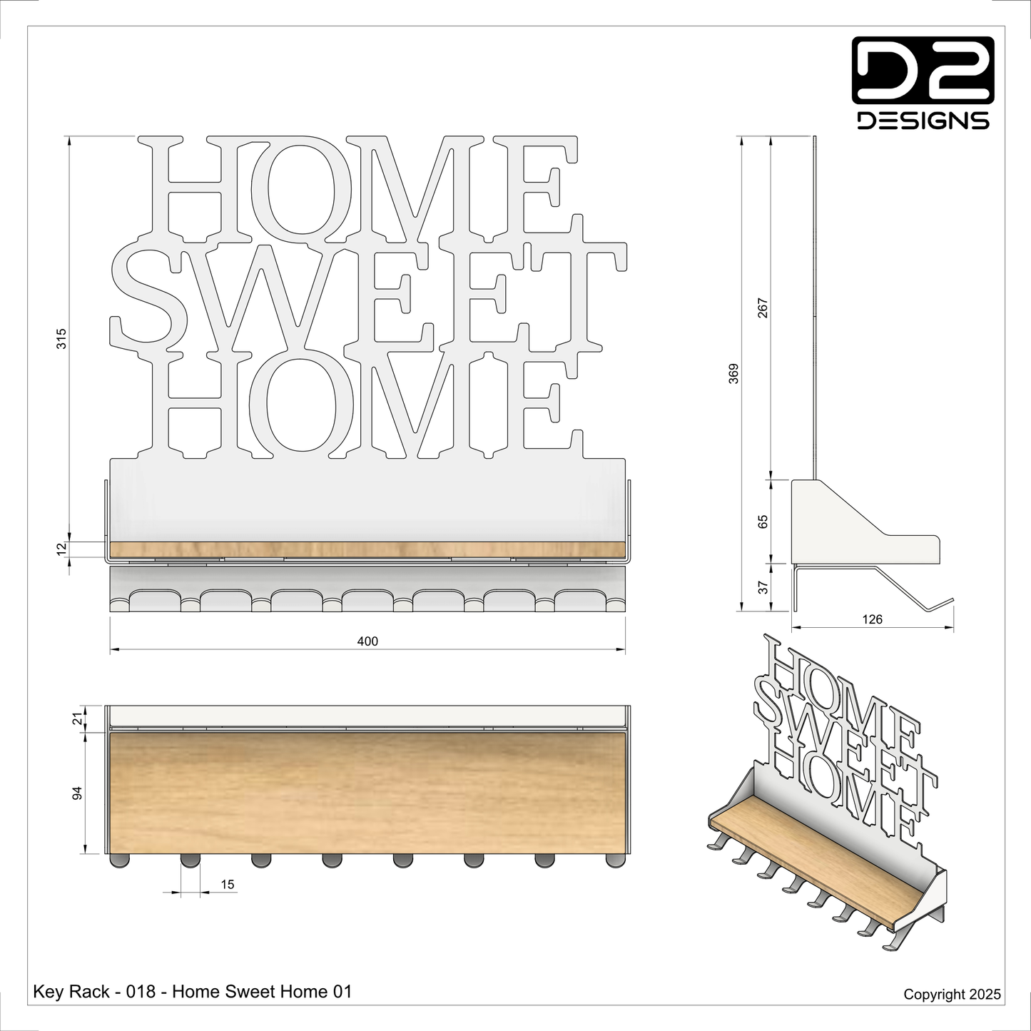 Key Rack - 018 - Home Sweet Home 01