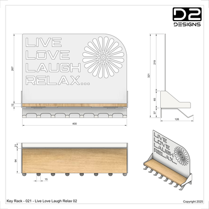 Key Rack - 021 - Live Love Laugh Relax 02