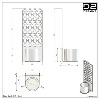 Plant shelf - 010 - Shells