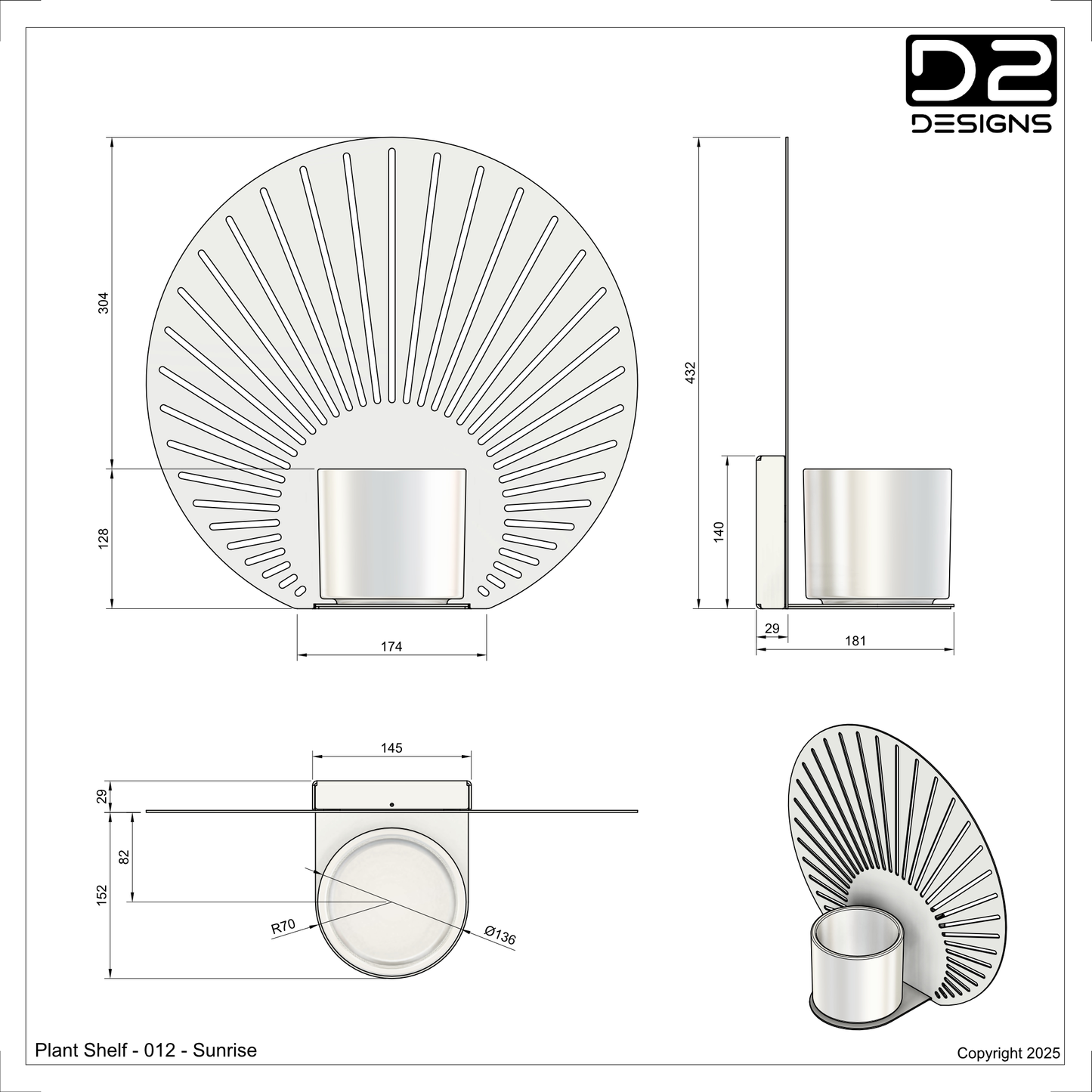 Plant shelf - 012 - Sunrise