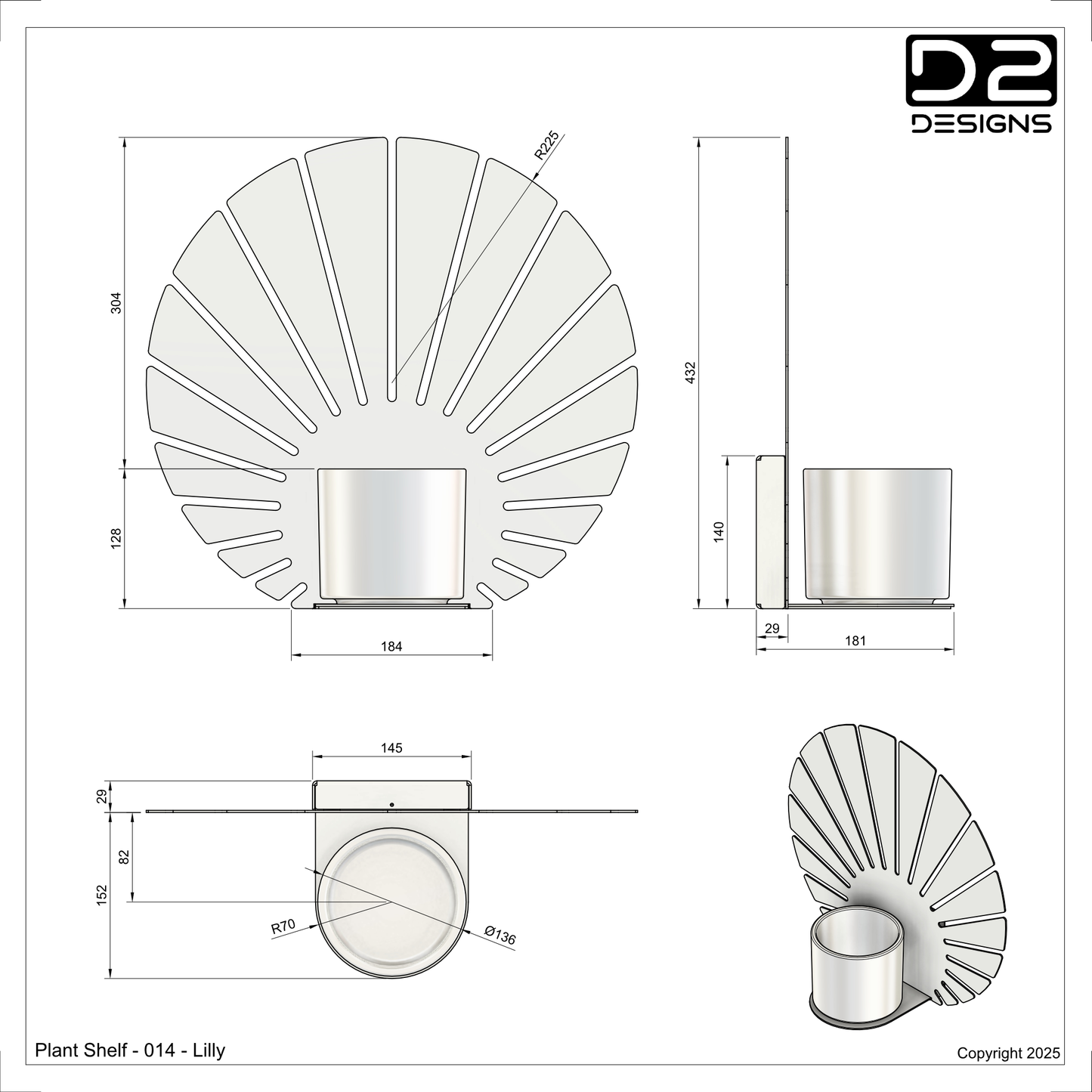 Plant shelf - 014 - Lilly