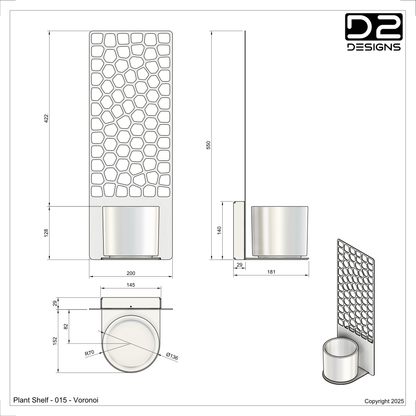 Plant shelf - 015 - Voronoi