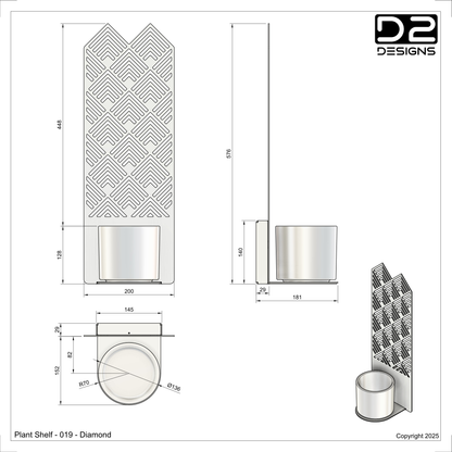 Plant shelf - 019 - Diamond