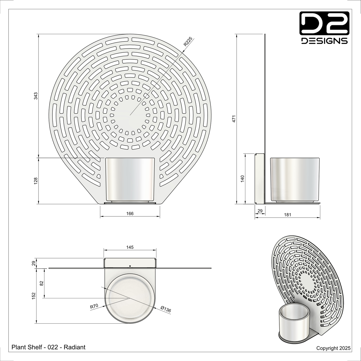 Plant shelf - 022 - Radiant