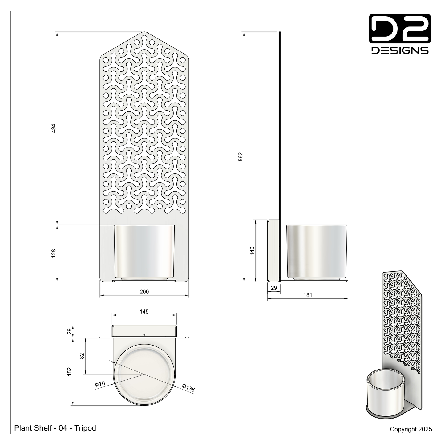 Plant shelf - 04 - Tripod