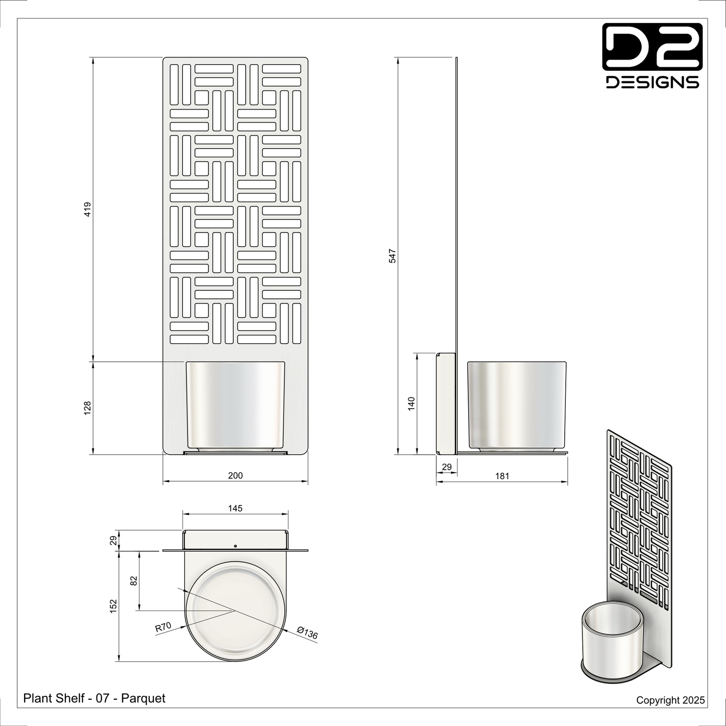 Plant shelf - 07 - Parquet