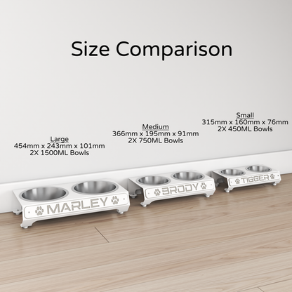 Dog - Personalized Bowl Stand - Medium