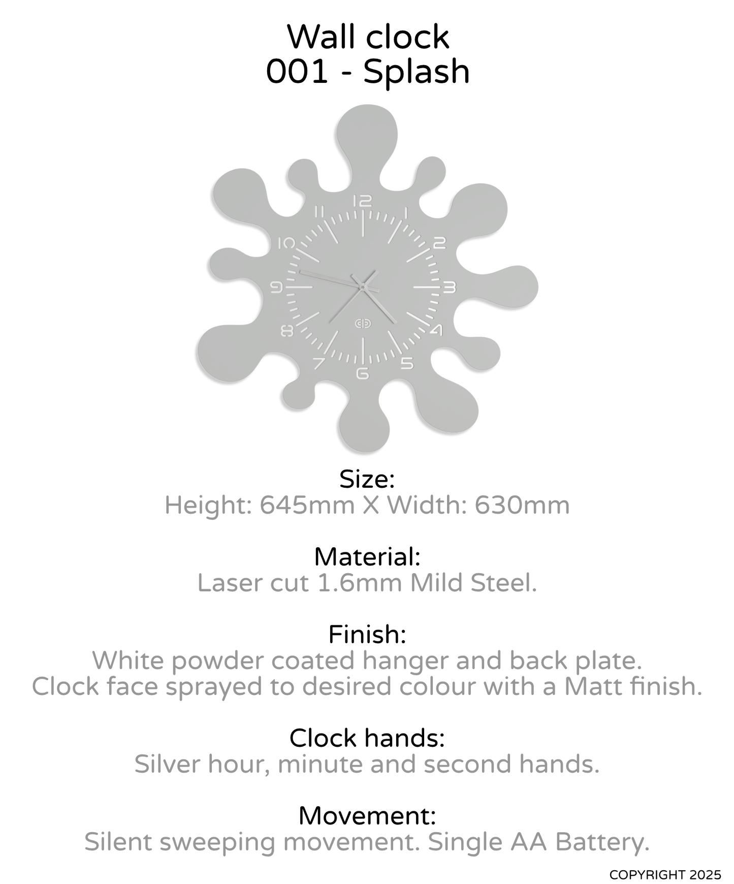Wall clock - 001 - Splash