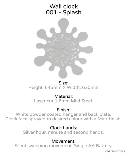 Wall clock - 001 - Splash