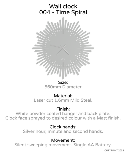 Wall clock - 004 - Time Spiral