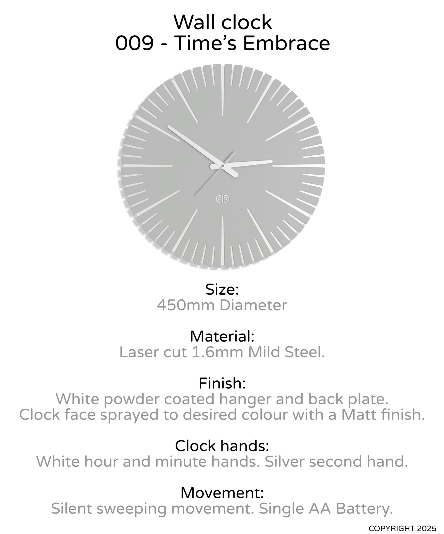 Wall clock - 009 - Time’s Embrace