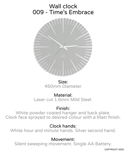 Wall clock - 009 - Time’s Embrace