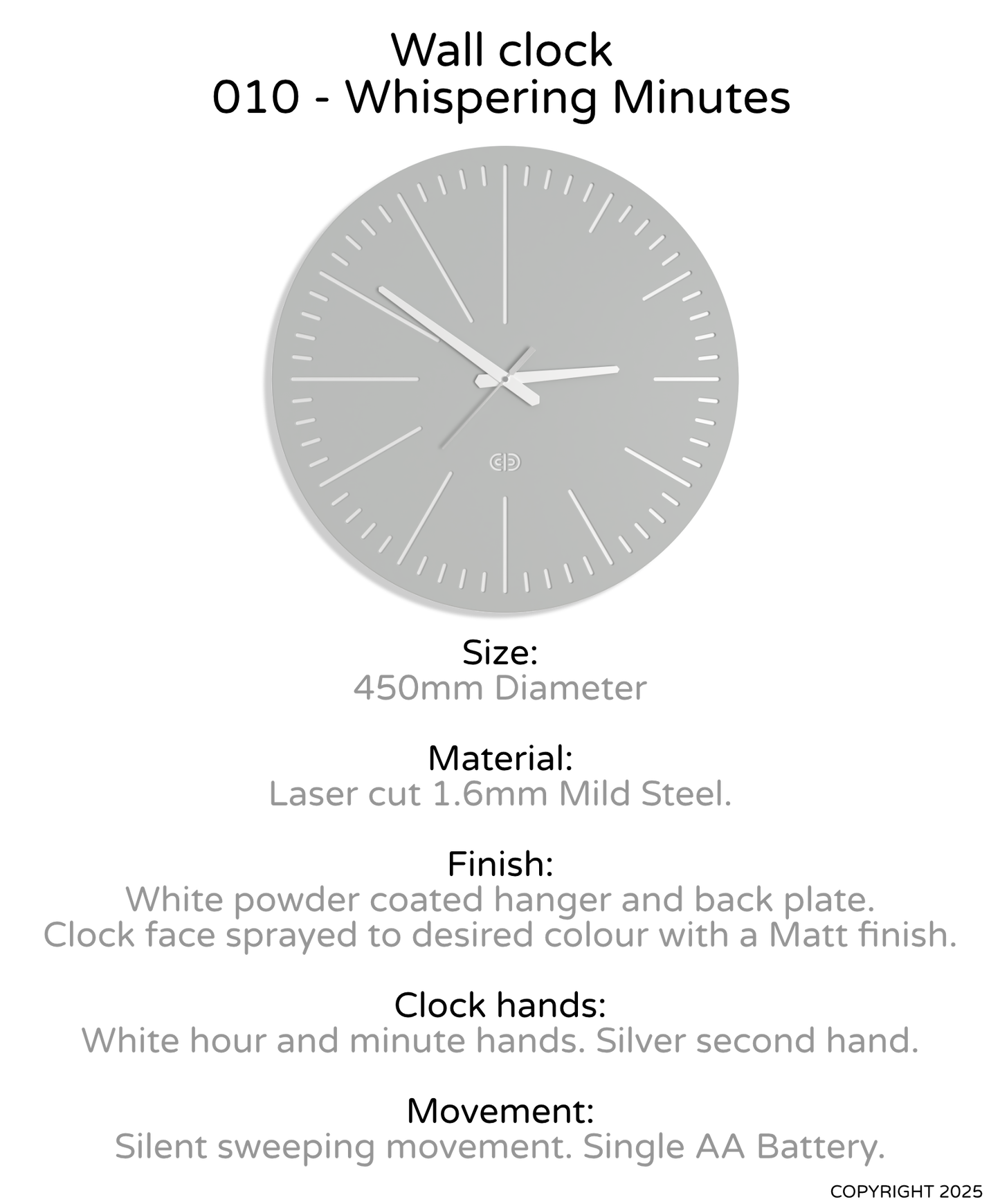 Wall clock - 010 - Whispering Minutes