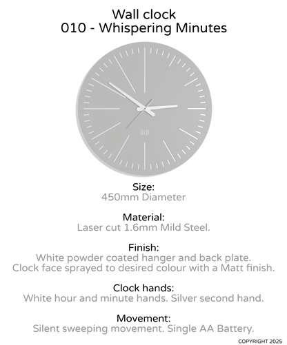 Wall clock - 010 - Whispering Minutes