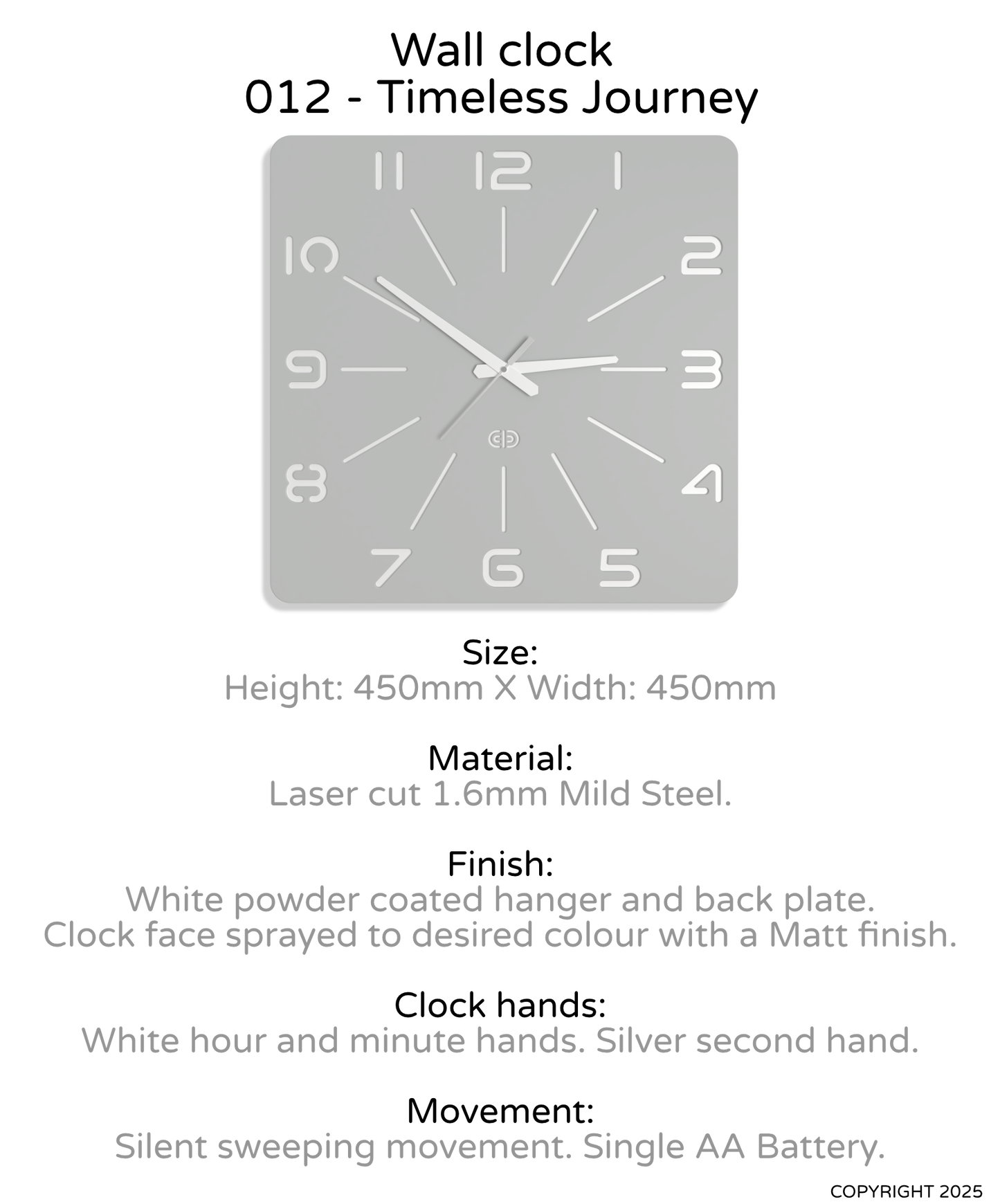 Wall clock - 012 - Timeless Journey