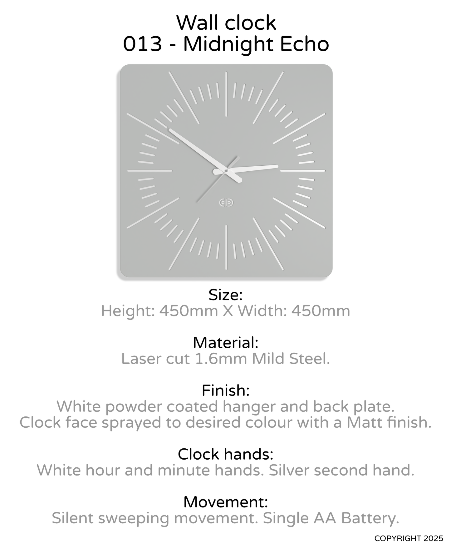 Wall clock - 013 - Midnight Echo