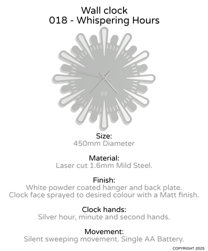 Wall clock - 018 - Whispering Hours
