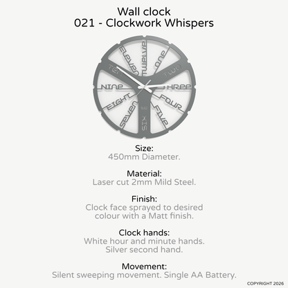 Wall clock - Floating - 001 - Clockwork Whispers