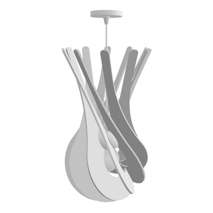 Ceiling Light - Slanted Slats - 017 Teardrop